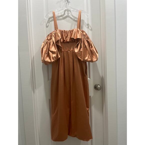 NWT Ulla Johnson Lelita Formal Cocktail Midi Dress in Copper Sz 2 - Picture 6 of 9